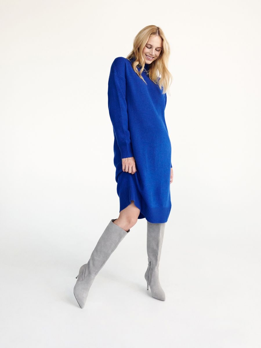Wool rich turtleneck tunic - indigo - RESERVED - 3