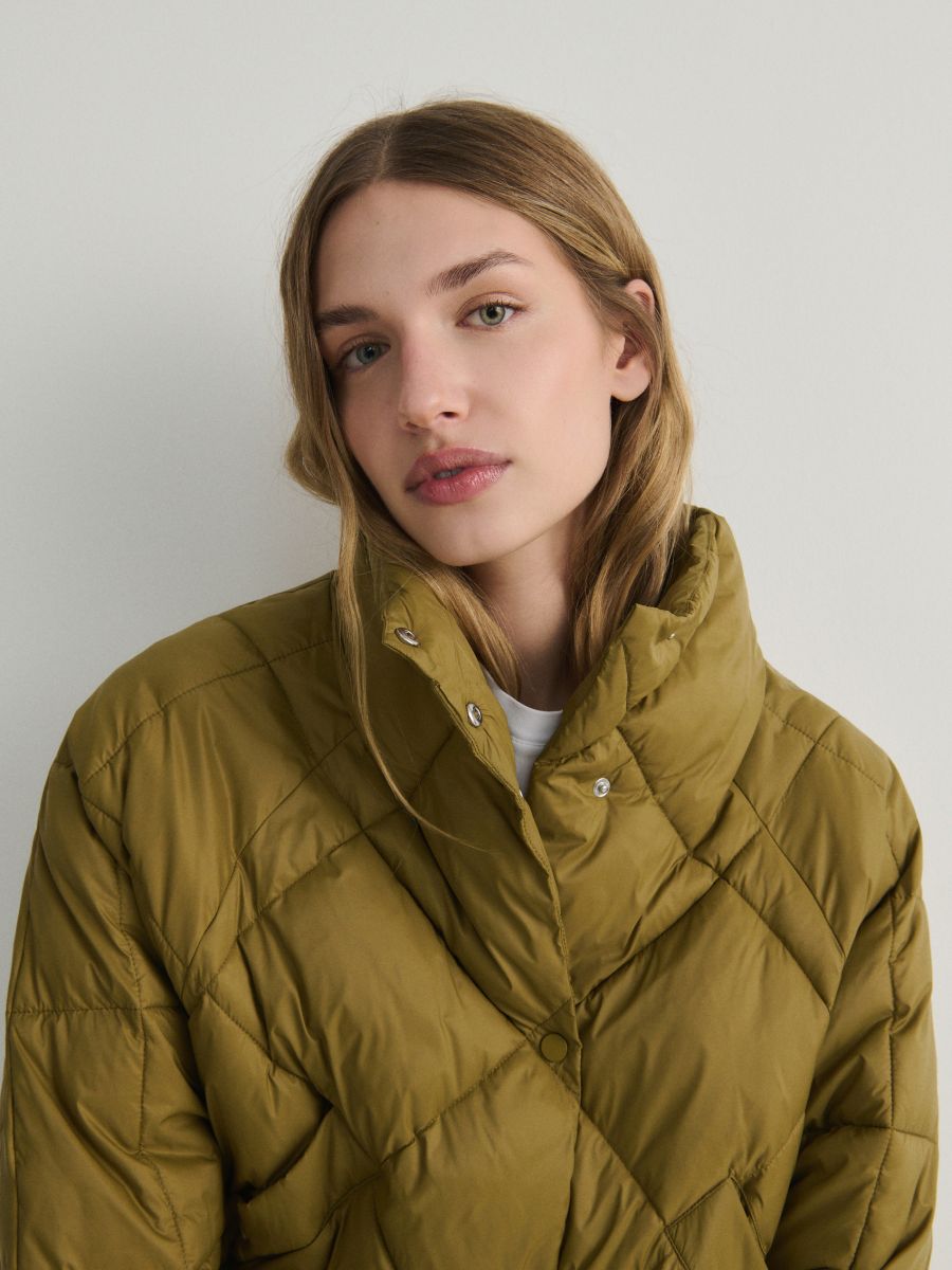 Steppjacke - gelbgrün - RESERVED - 4