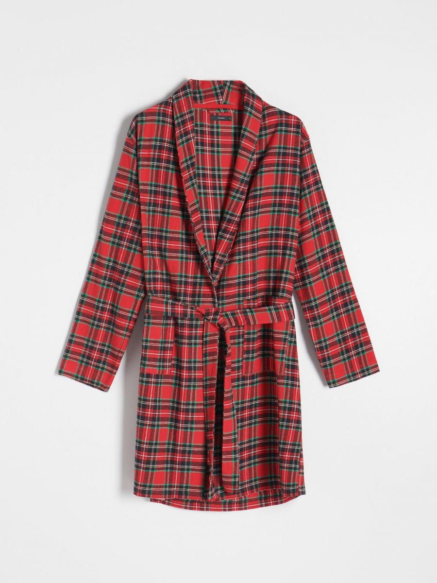 Check dressing gown - red - RESERVED - 2