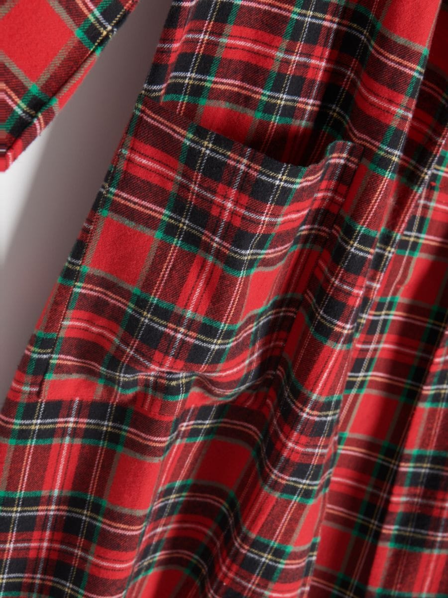 Check dressing gown - red - RESERVED - 5