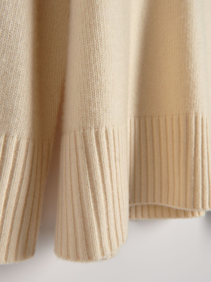 Oversized wool rich turtleneck - cream - RESERVED - 6