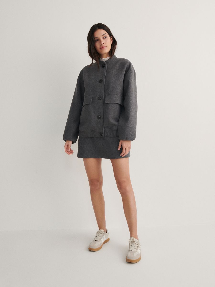 LADIES` OUTER JACKET - mid grey - RESERVED - 3
