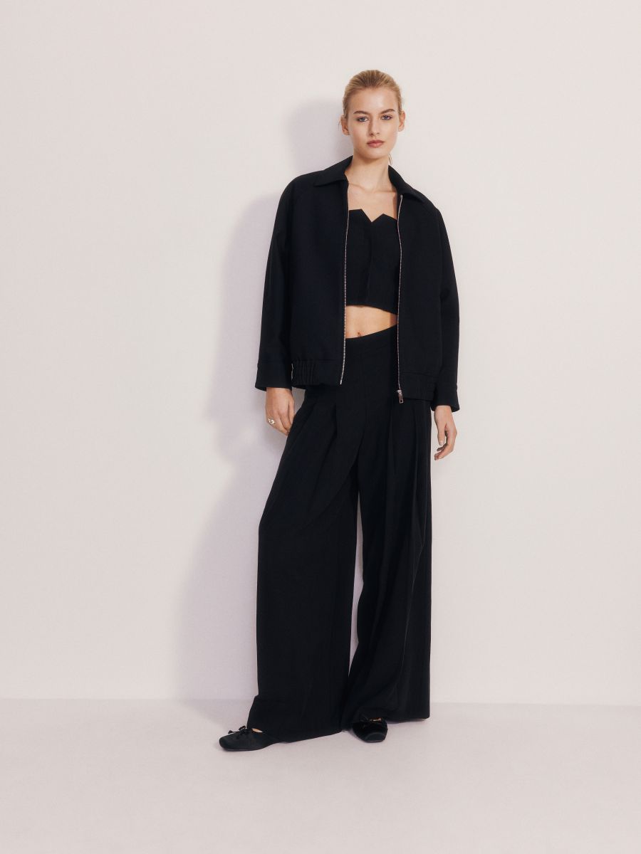 Bomber jacket with collar - black - RESERVED - 2