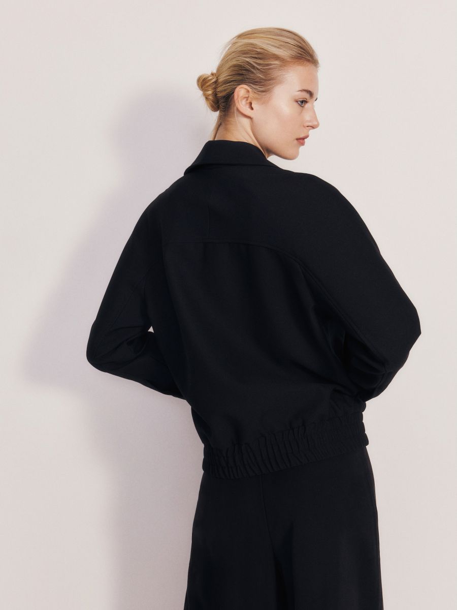 Bomber jacket with collar - black - RESERVED - 3