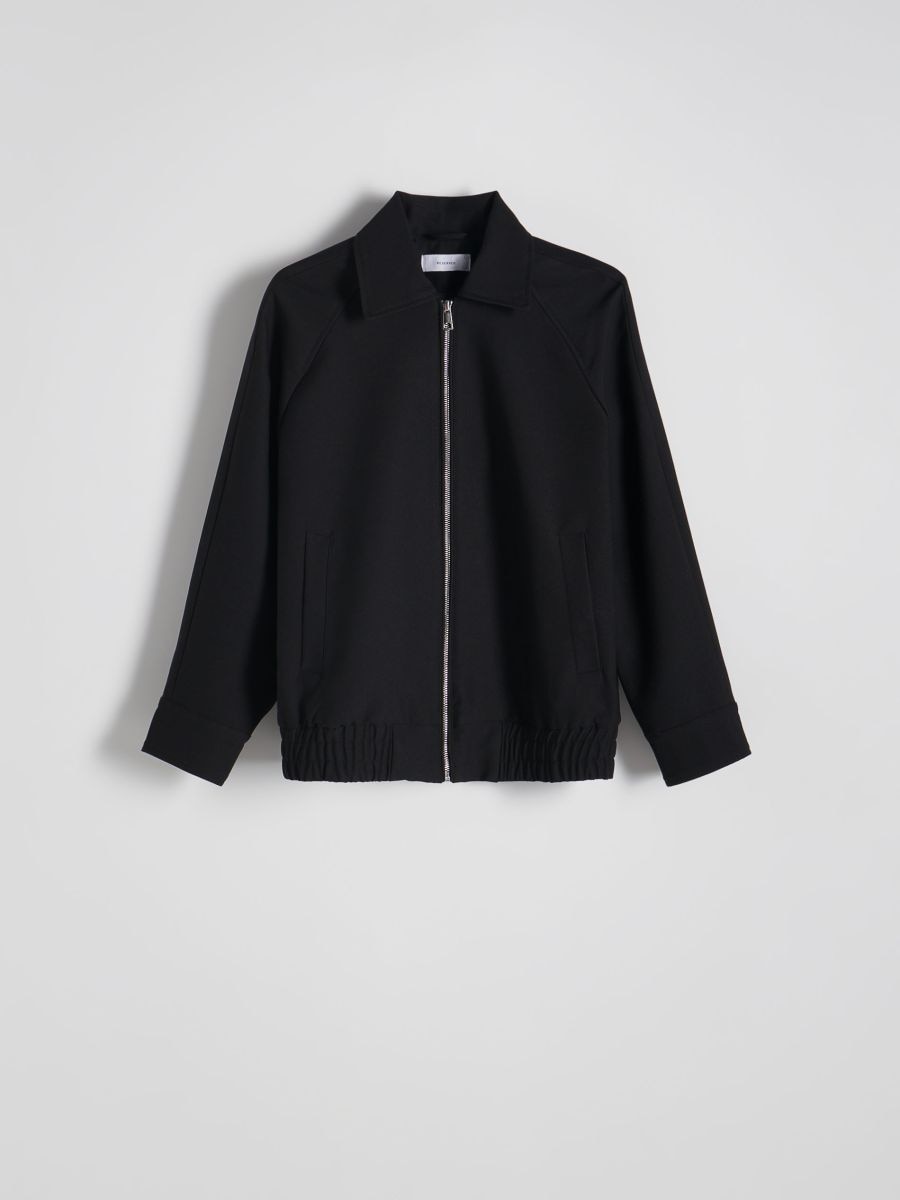 Bomber jacket with collar - black - RESERVED - 5