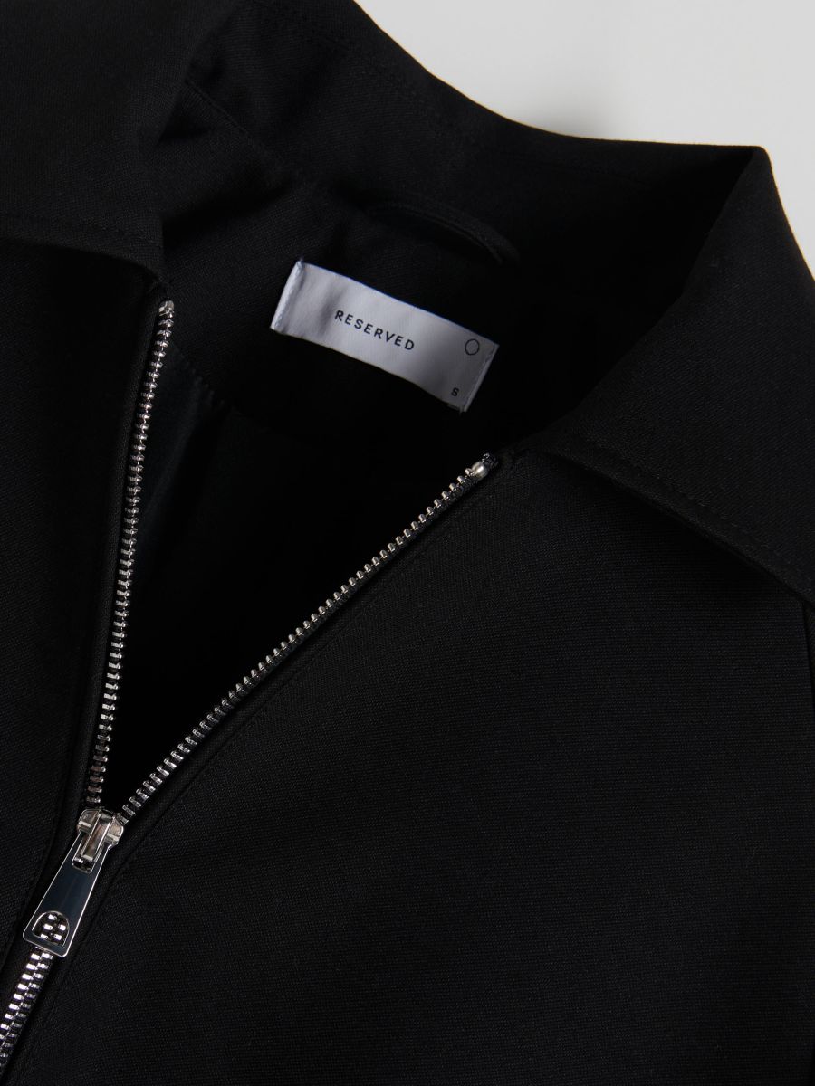 Bomber jacket with collar - black - RESERVED - 7