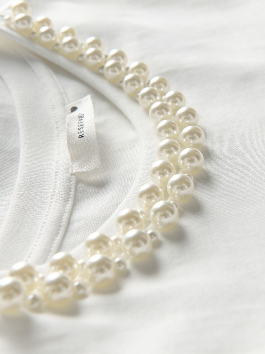 Blouse with structural pattern - white - RESERVED - 2