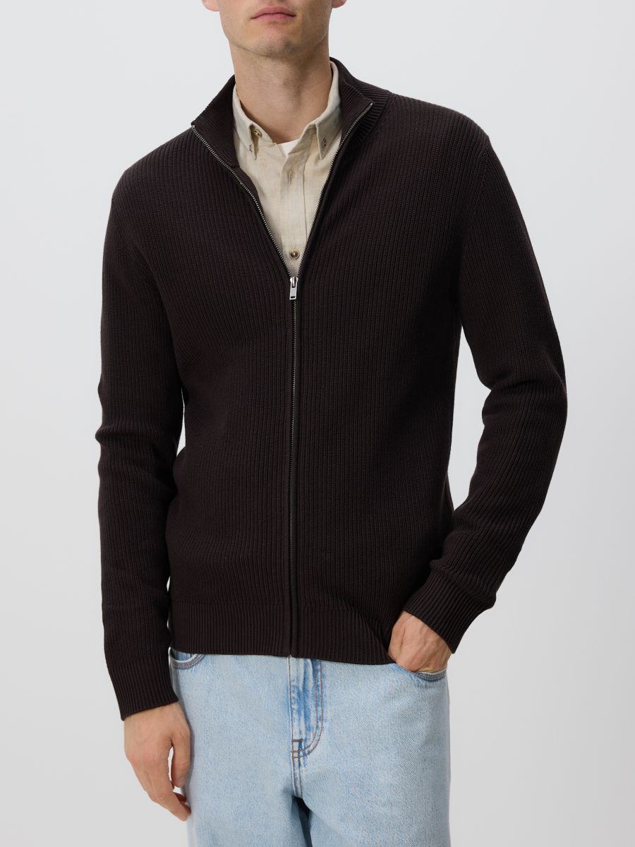 MEN`S SWEATER - dark brown - RESERVED