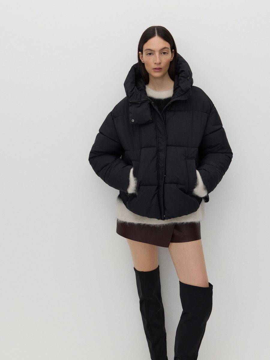 Quilted jacket with hood - black - RESERVED - 2