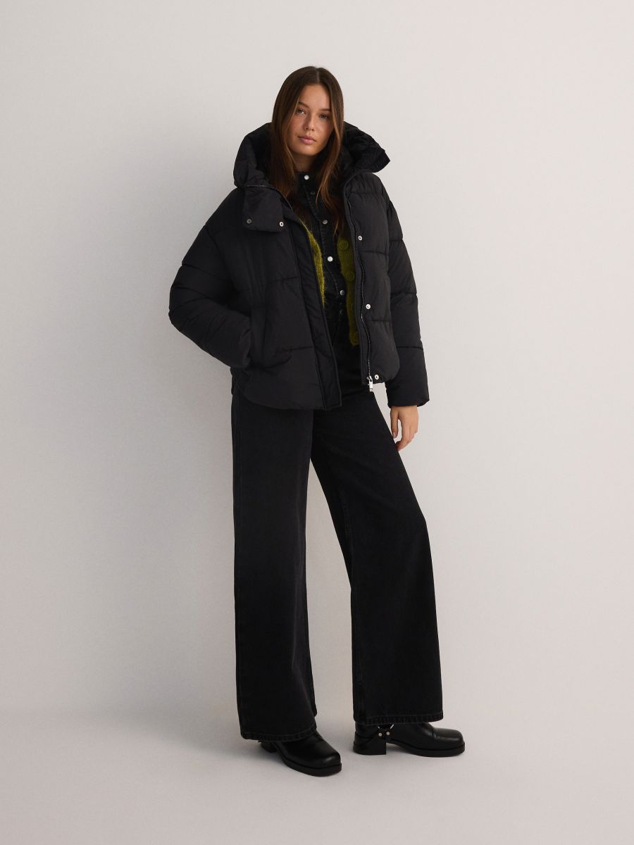 Quilted jacket with hood - black - RESERVED - 3
