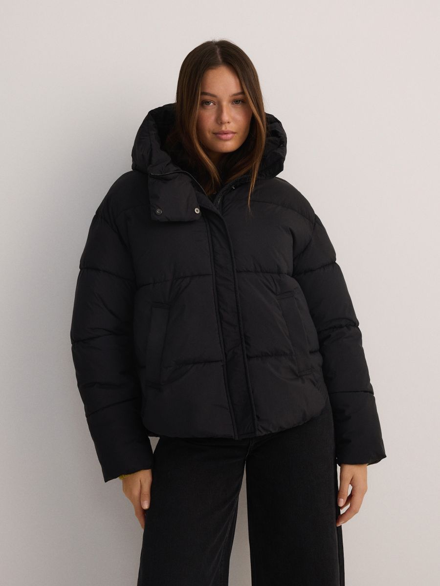 Quilted jacket with hood - black - RESERVED - 4