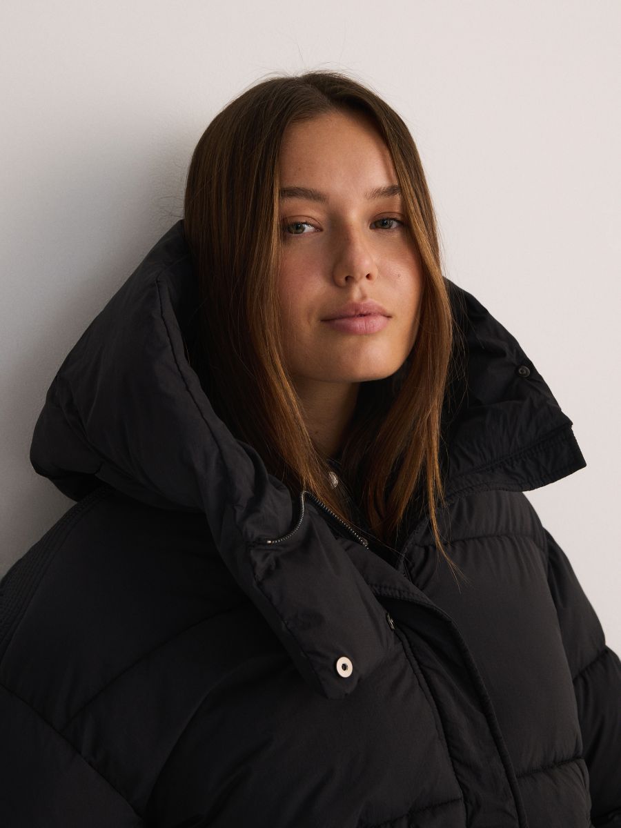 Quilted jacket with hood - black - RESERVED - 2