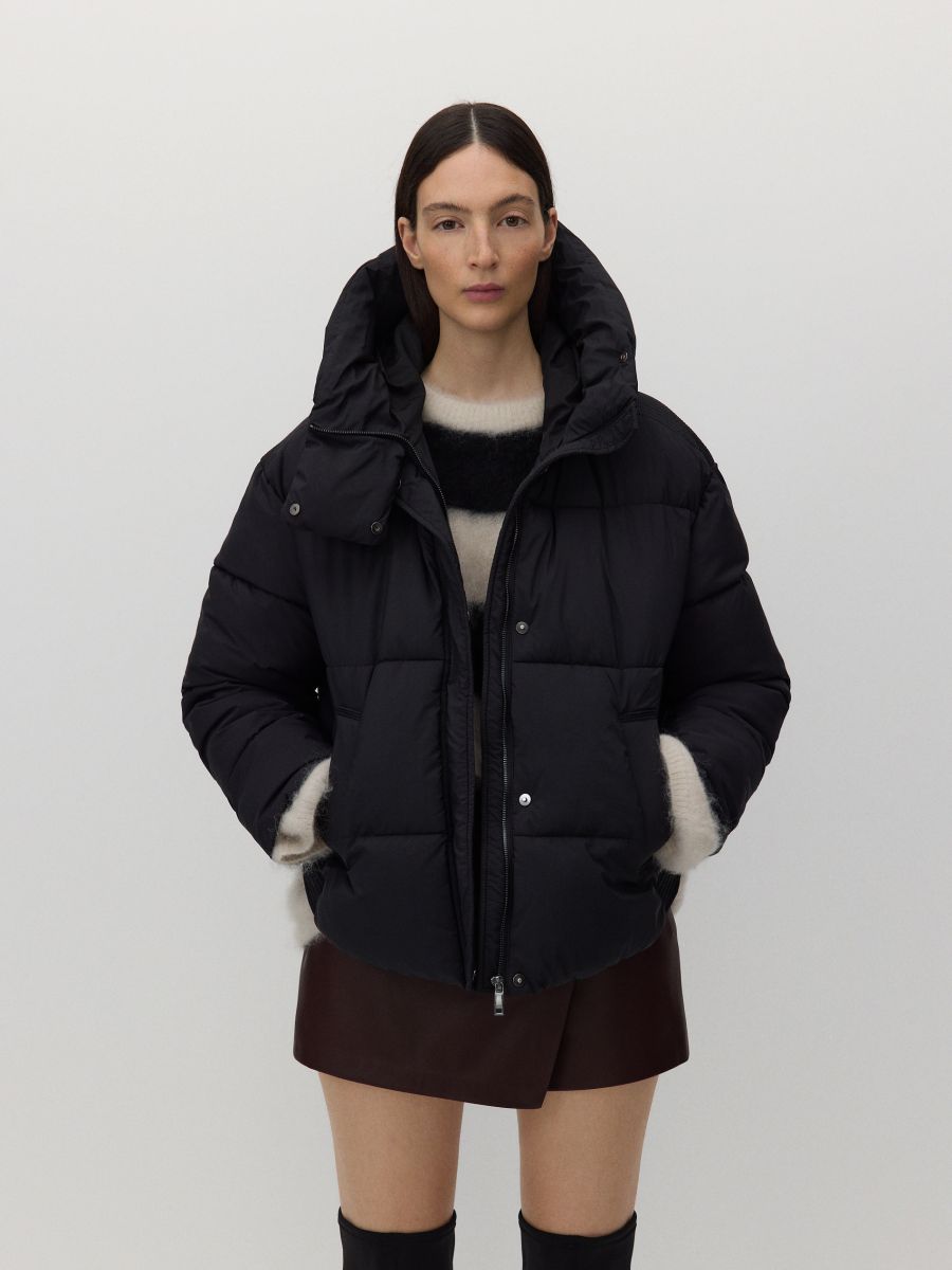 Quilted jacket with hood - black - RESERVED - 3