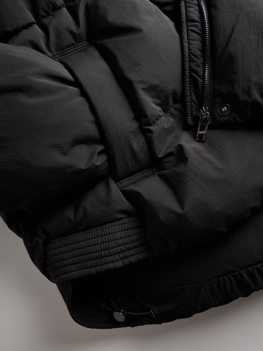Quilted jacket with hood - black - RESERVED - 7