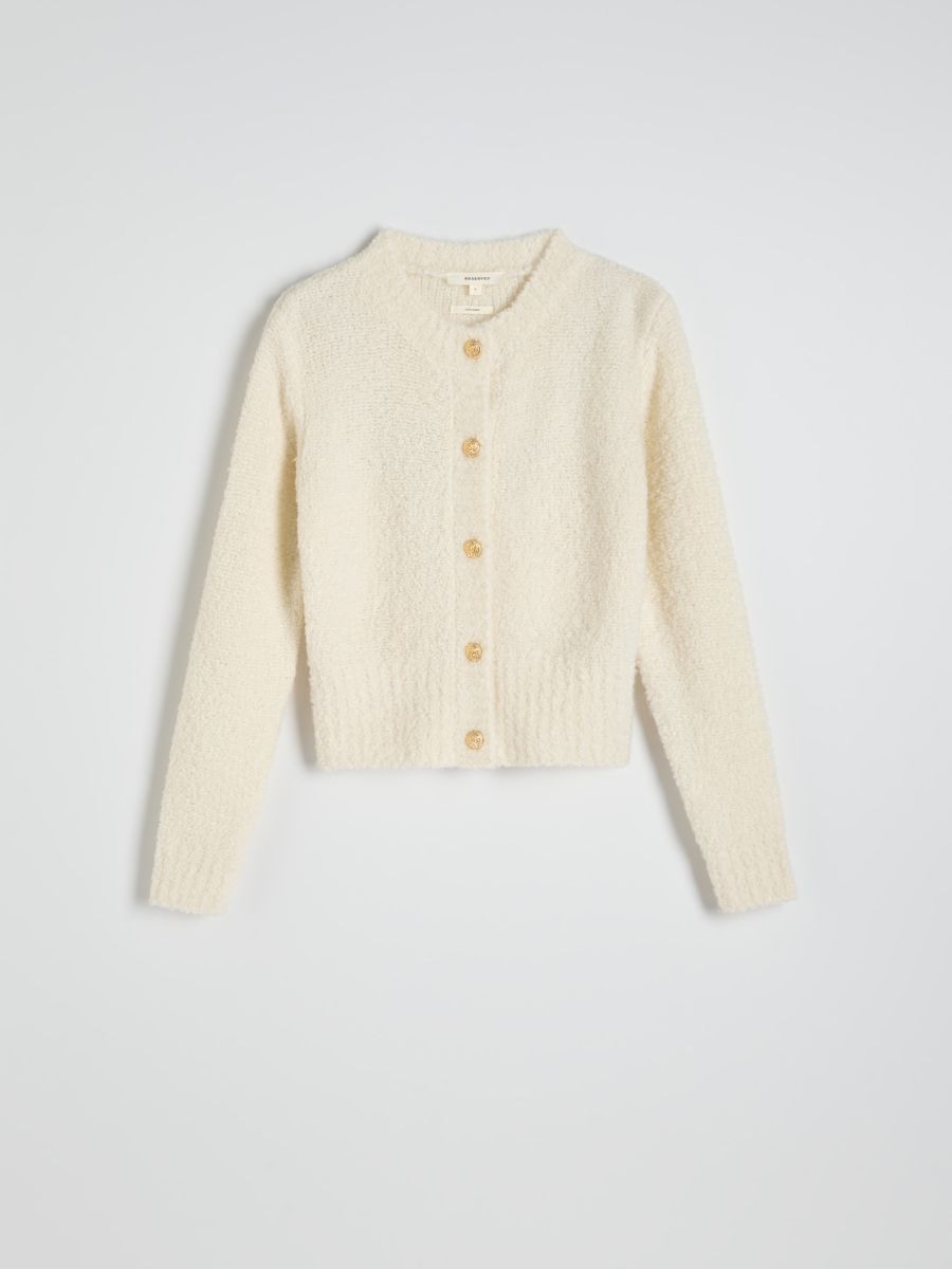 LADIES` SWEATER - cream - RESERVED - 4