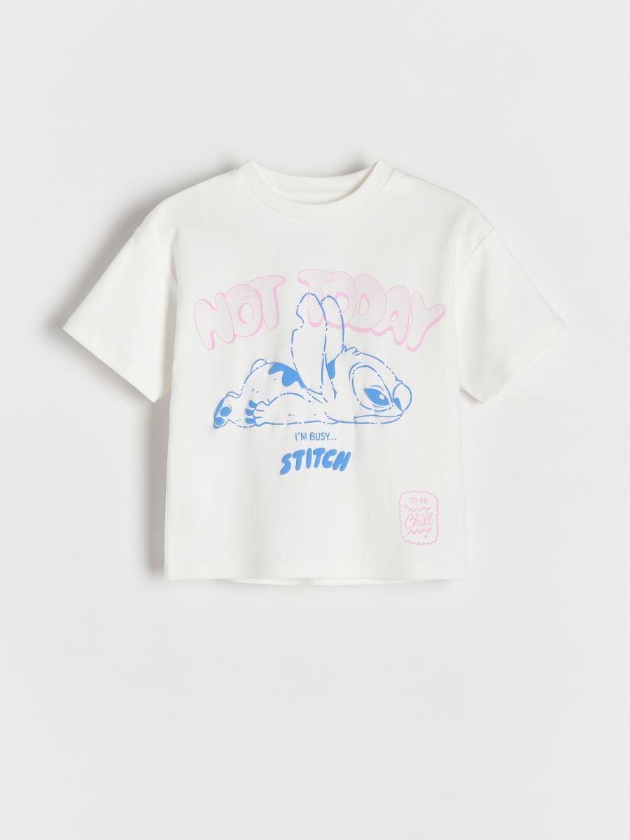 GIRLS` T-SHIRT - krémová - RESERVED