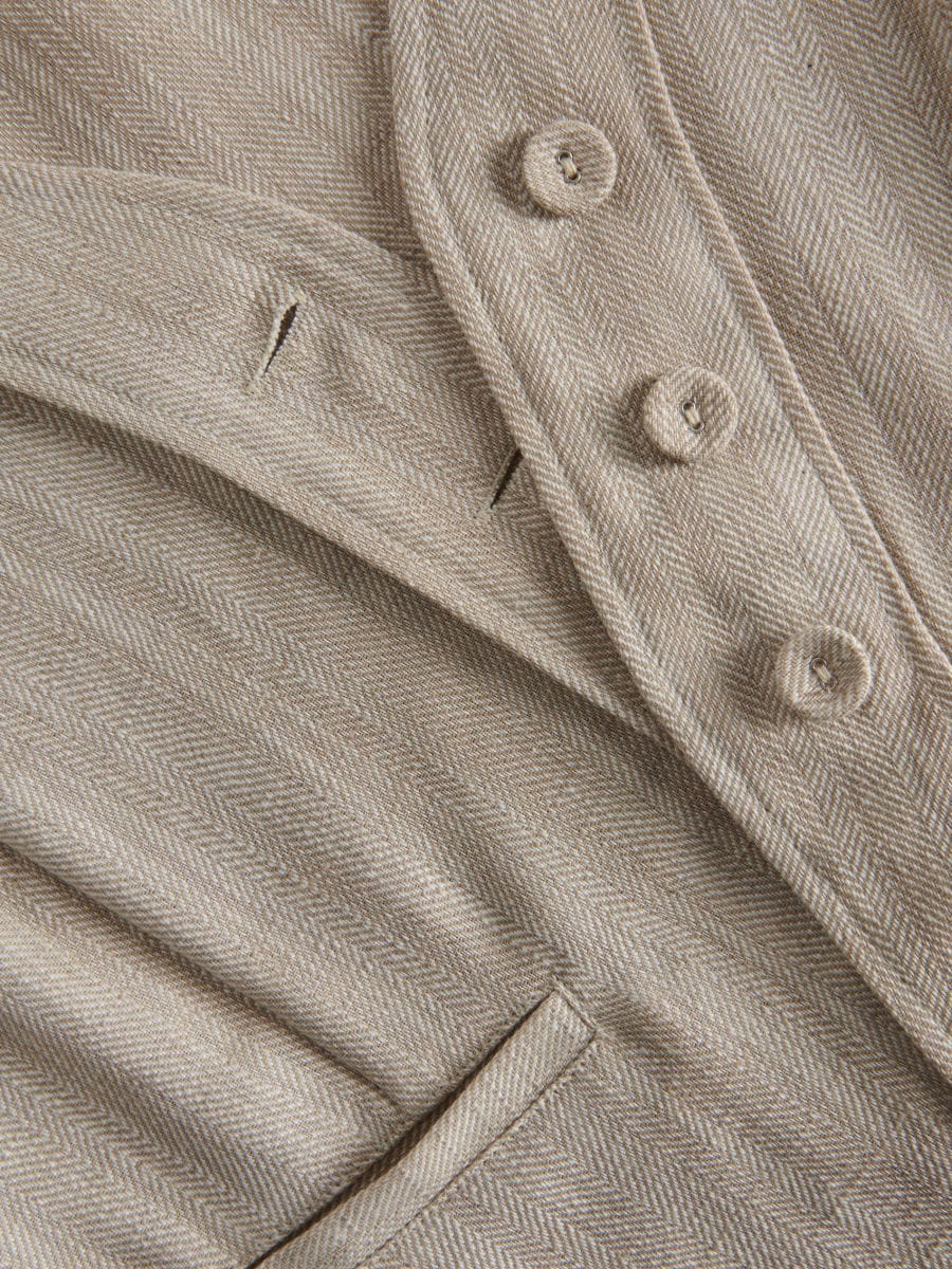 Linen blend vest - beige - RESERVED - 6