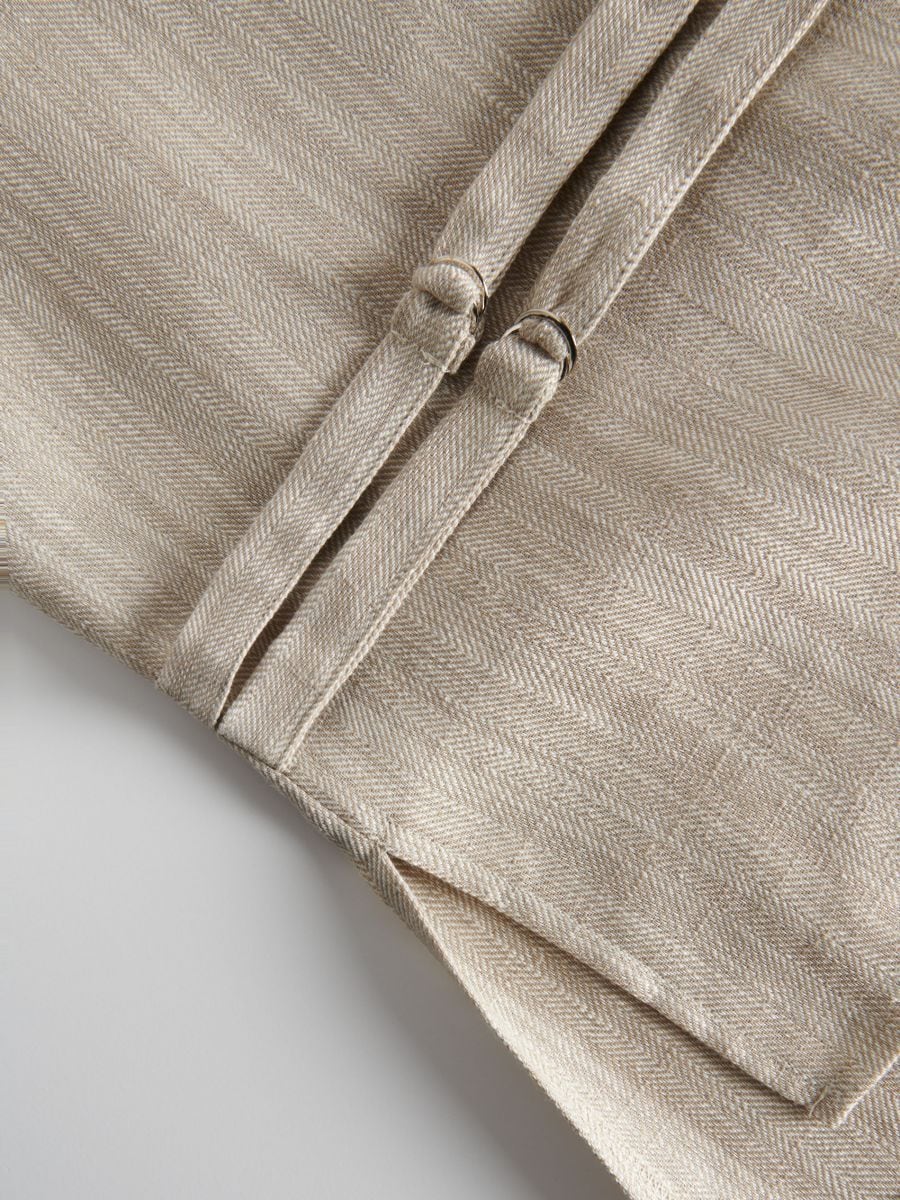 Linen blend vest - beige - RESERVED - 7