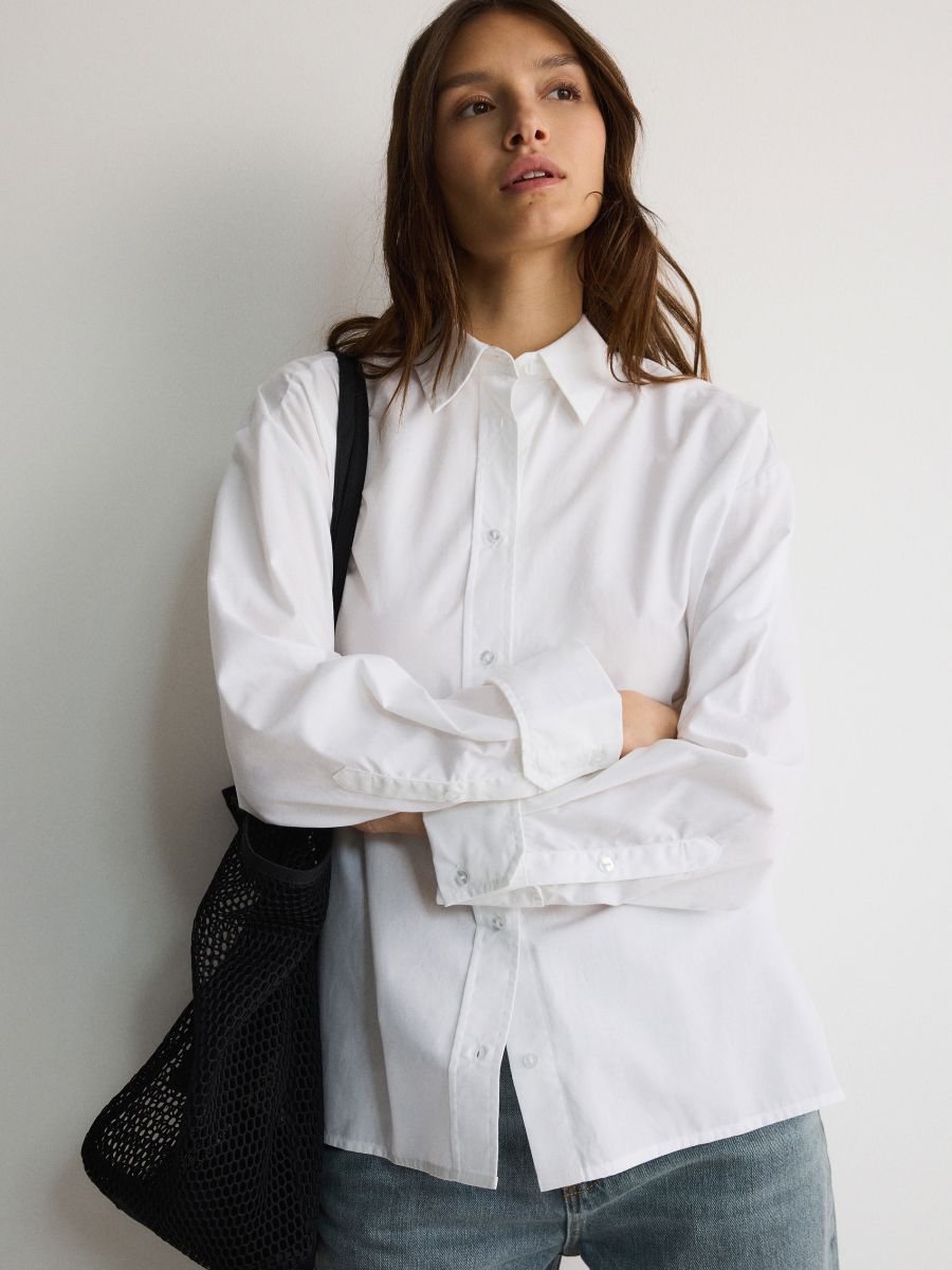 Camicia oversize - bianco - RESERVED - 3