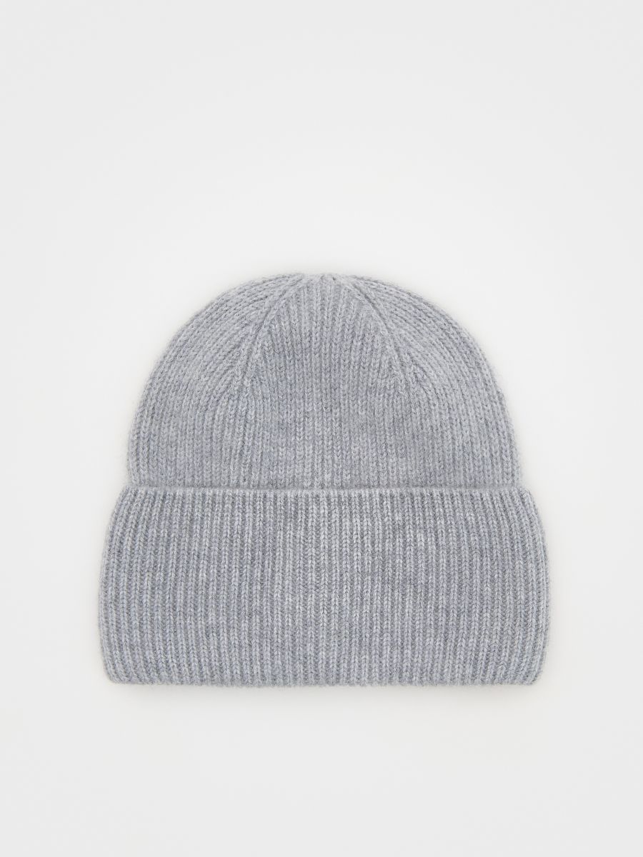Wool rich beanie with cashmere blend - mid grey - RESERVED - 3