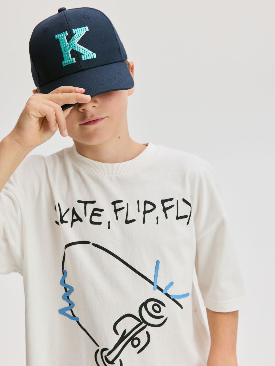 Памучен бејзбол качкет - темно сино - RESERVED