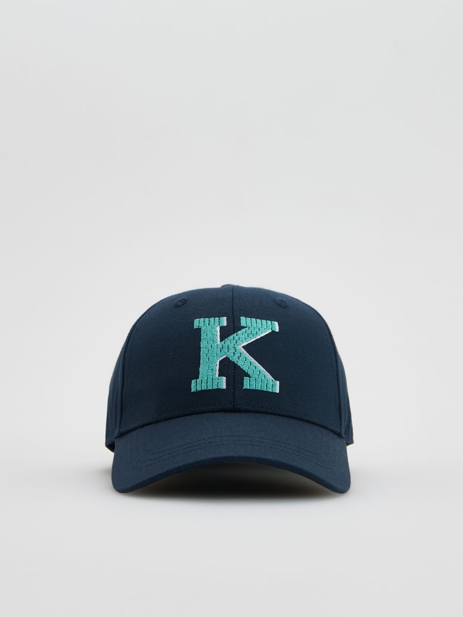 Katoenen pet - MARINEBLAUW - RESERVED