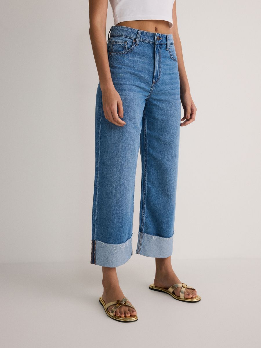 Wide leg jeans - blue - RESERVED