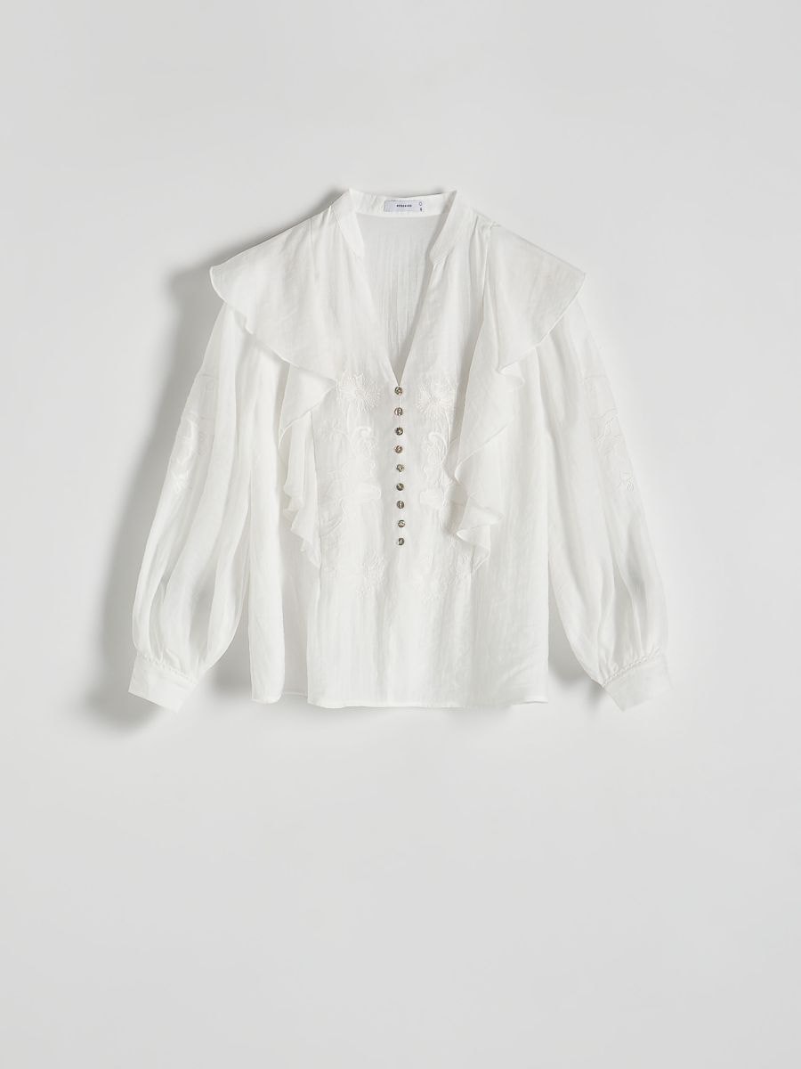 Blouse with decorative embroidery Color cream - RESERVED Blouse with decorative embroidery Color cream - RESERVED
