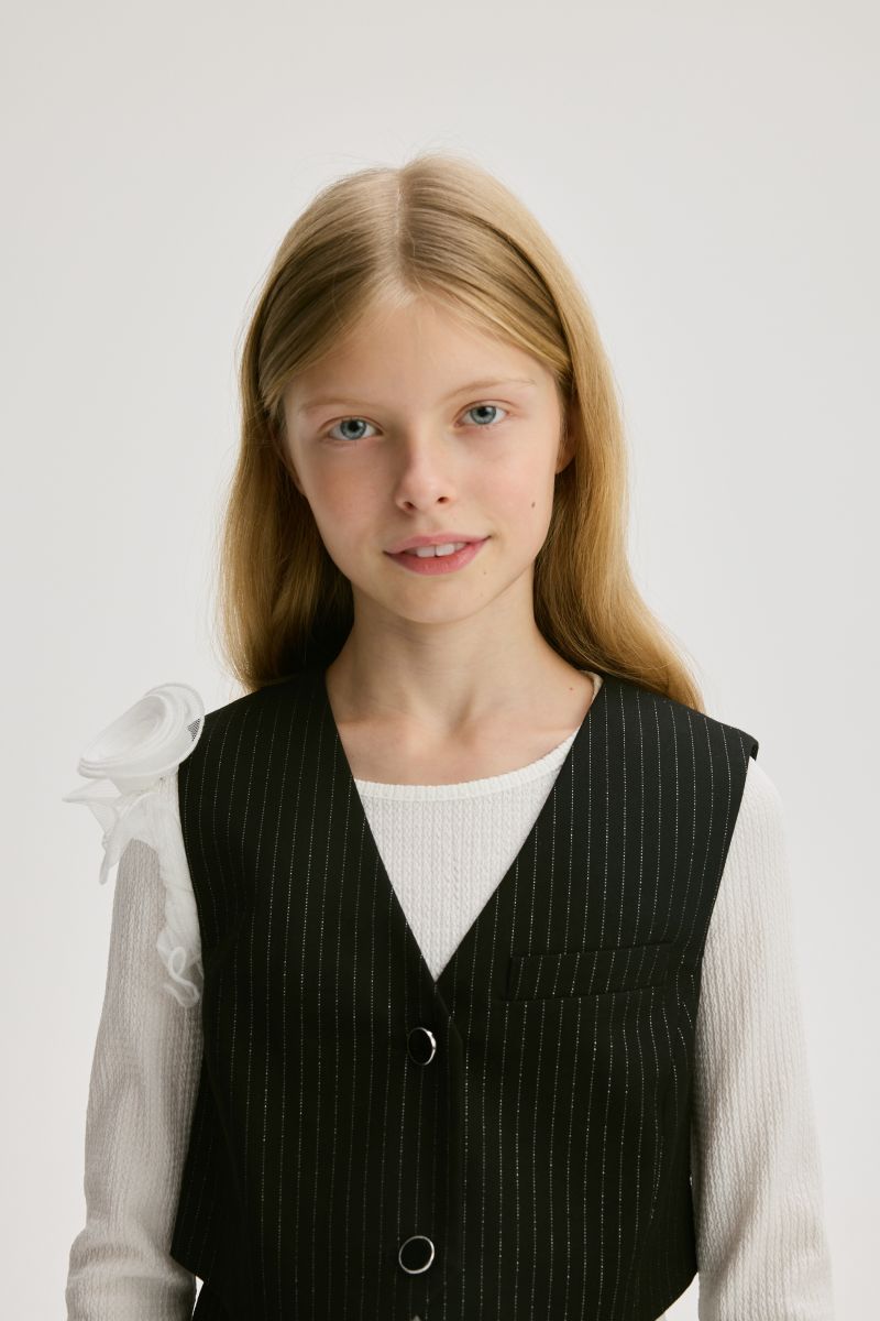Elegant stripe vest - black - RESERVED - 5