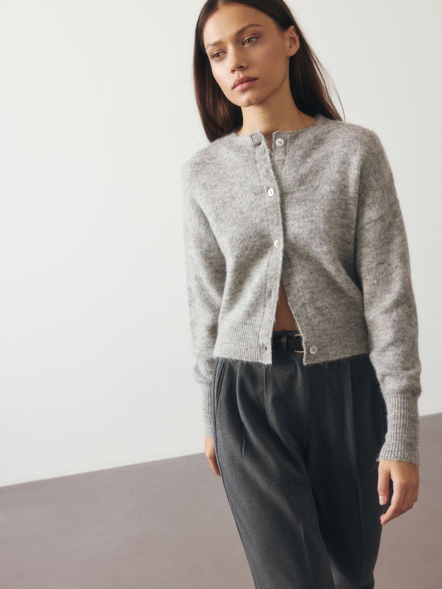 Loose trousers with pleats - dark grey - RESERVED - 3