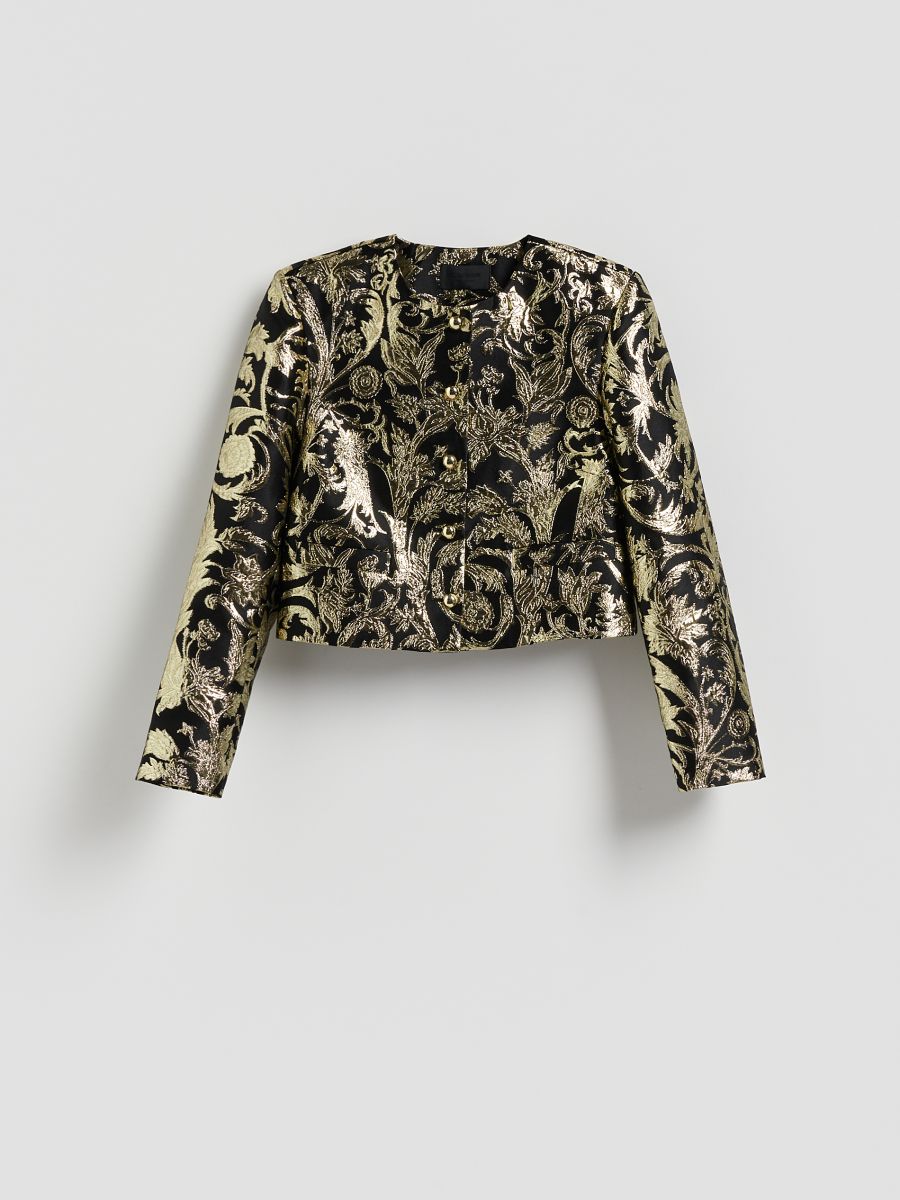 Jacquard jacket - golden - RESERVED