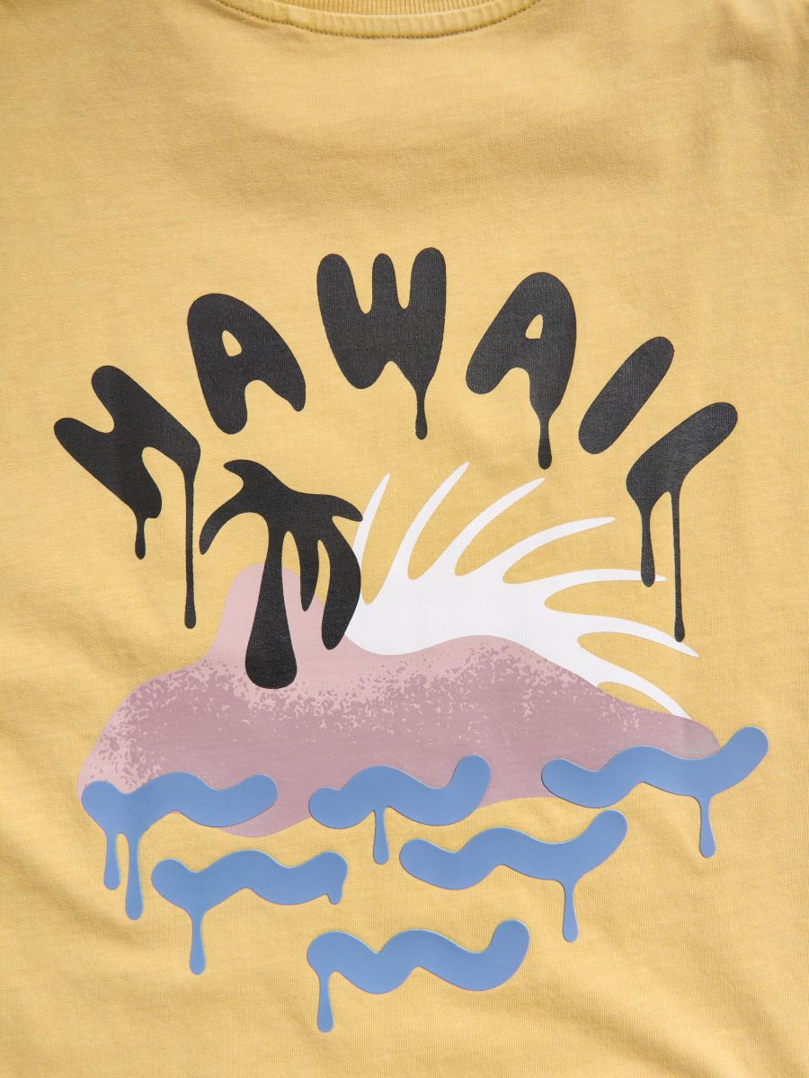 Oversized T-shirt with print - wheat - RESERVED - 2
