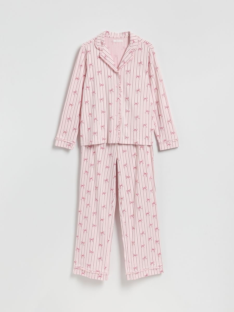 Δίκομο πιτζάμα με σχέδια - ροζ - RESERVED