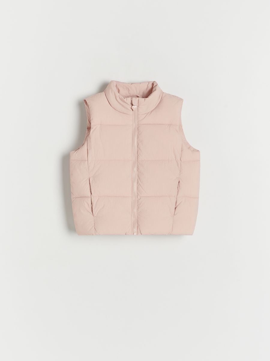 Quilted vest - pastel pink - RESERVED