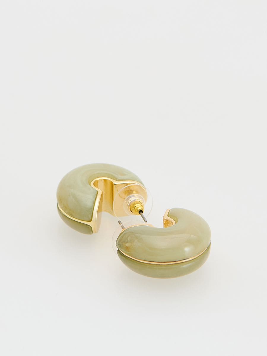 Circular drop earrings - multicolor - RESERVED - 2