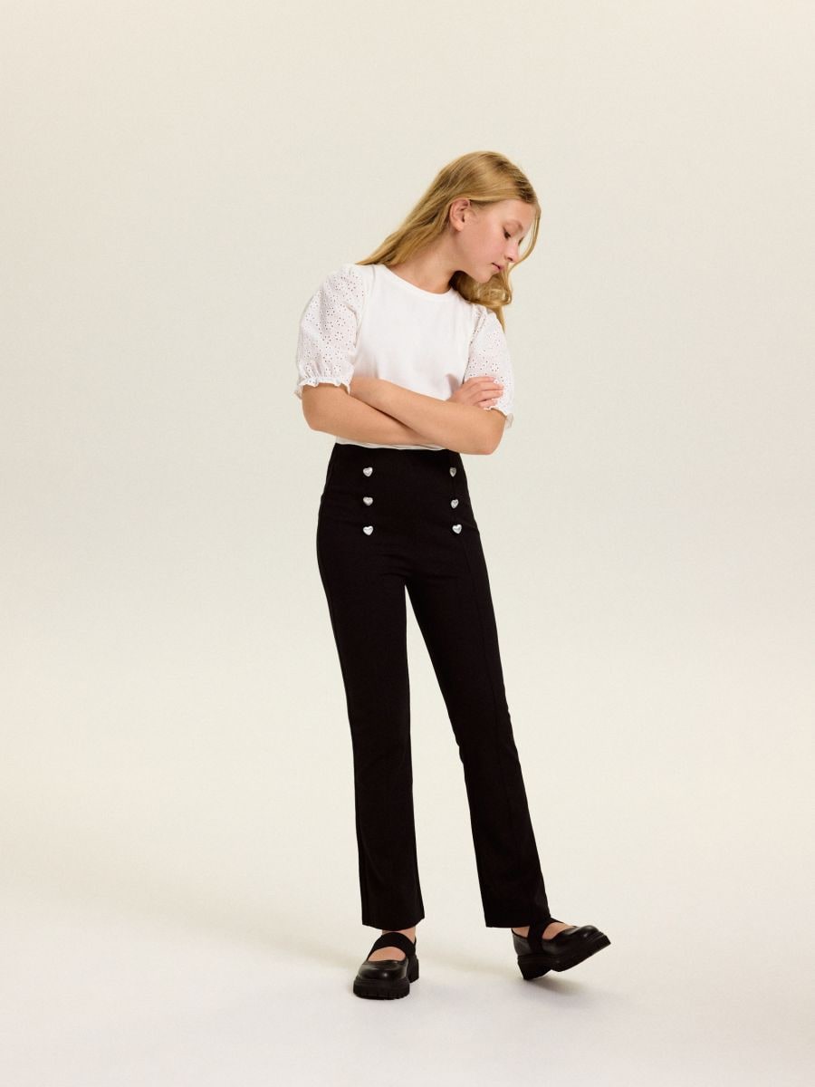 Flare trousers - black - RESERVED