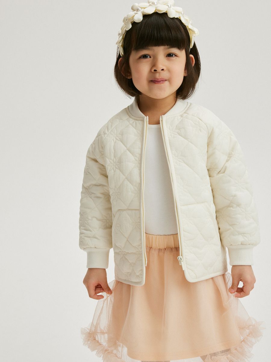 GIRLS` OUTER JACKET - CRÈME - RESERVED