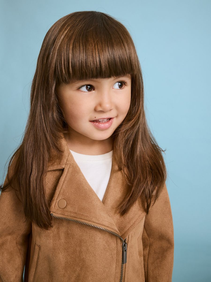 Veste motarde en daim synthétique - Beige - RESERVED - 4