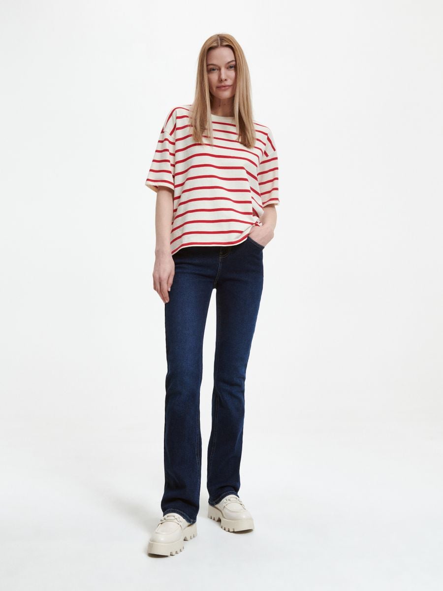 Regular fit stripe T-shirt - multicolor - RESERVED - 4