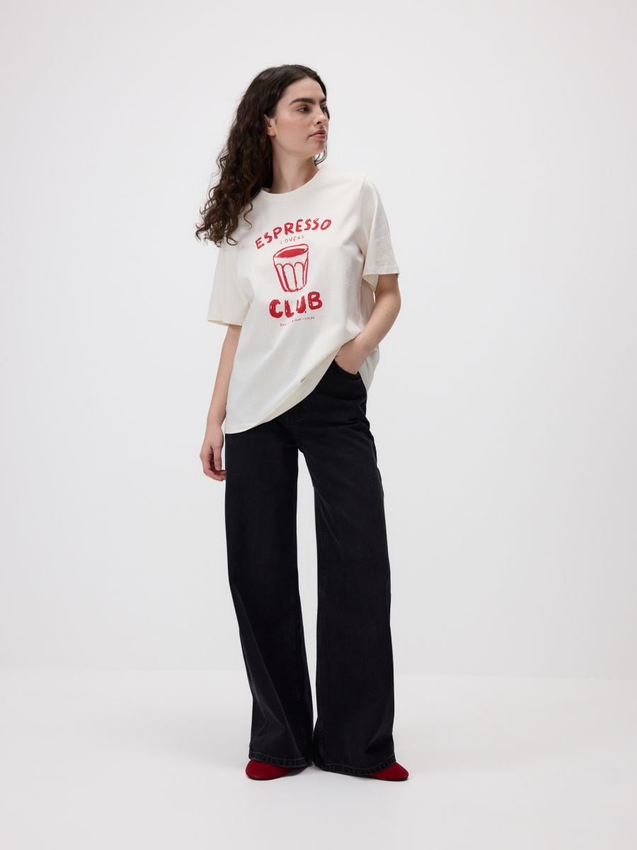 T-shirt with print - cream - RESERVED - 4