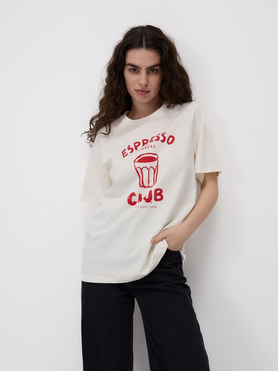 T-shirt with print - cream - RESERVED - 5
