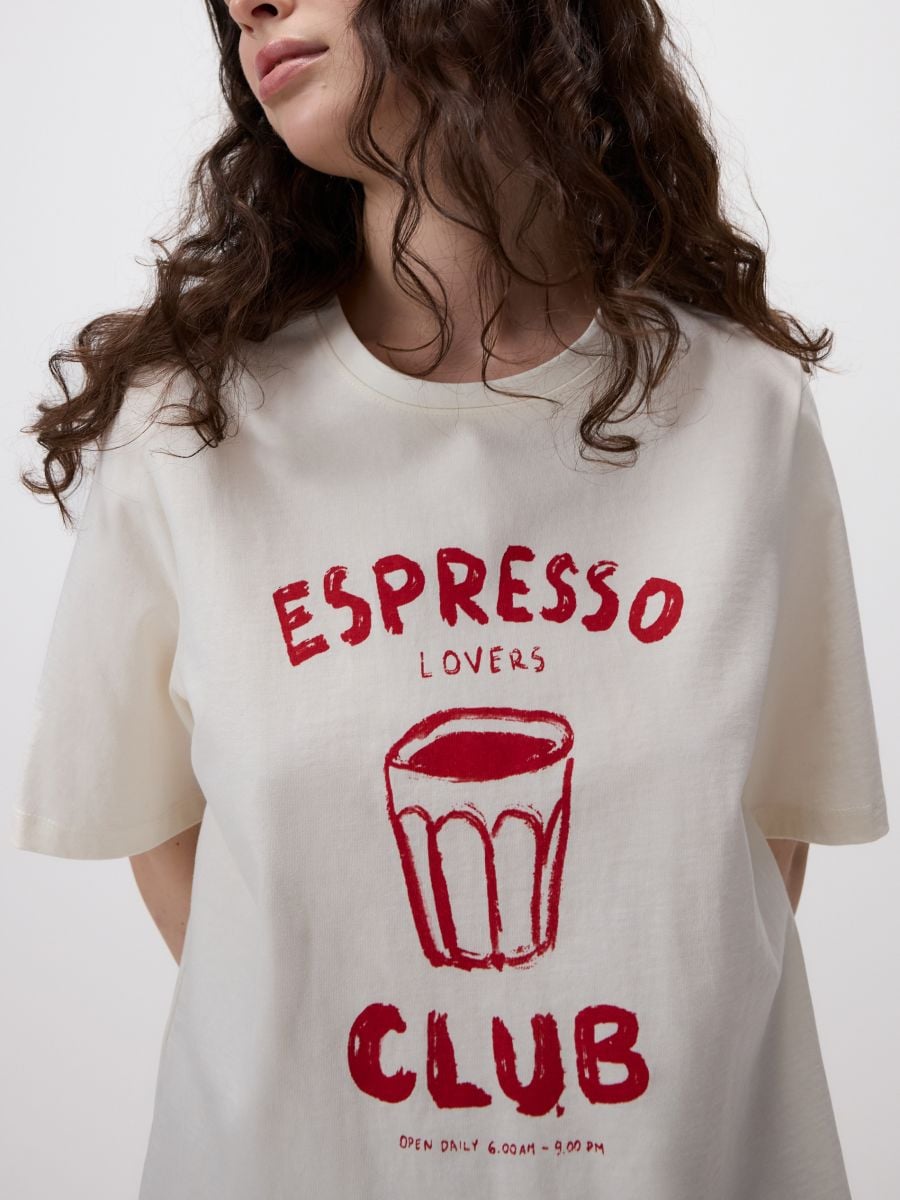 T-shirt with print - cream - RESERVED - 6