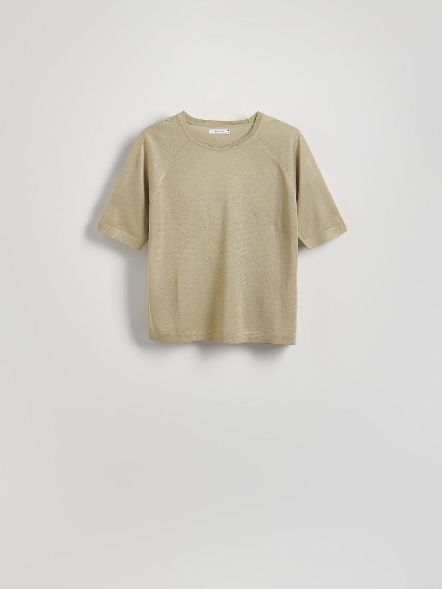 Viscose blend blouse - light olive - RESERVED - 5