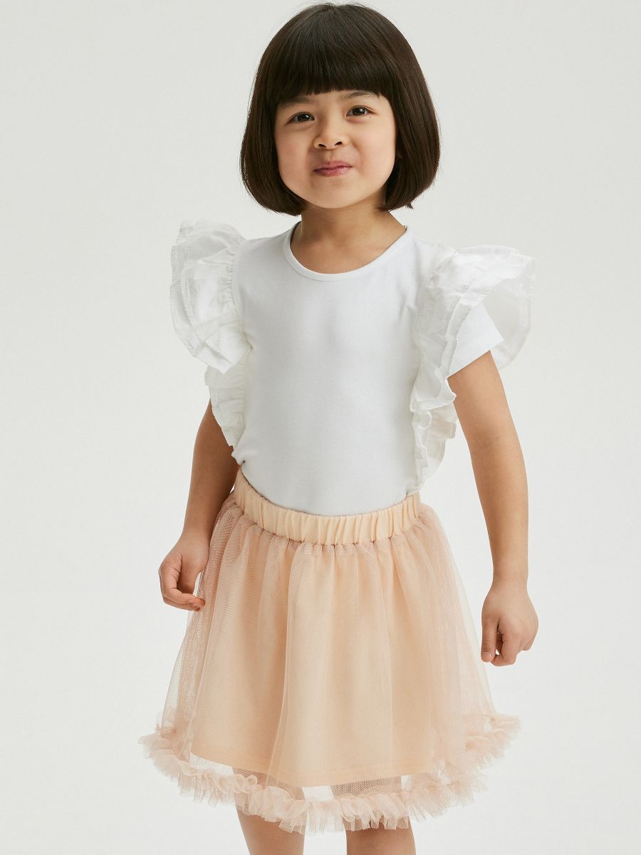 Gonna in tulle - beige - RESERVED - 2