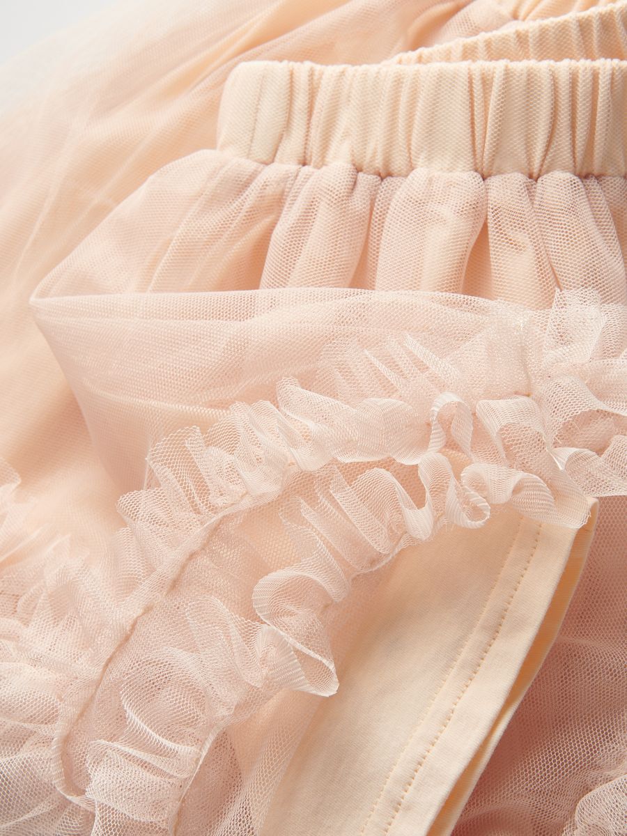 Gonna in tulle - beige - RESERVED - 3