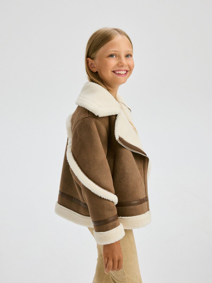 GIRLS` OUTER JACKET - beige - RESERVED