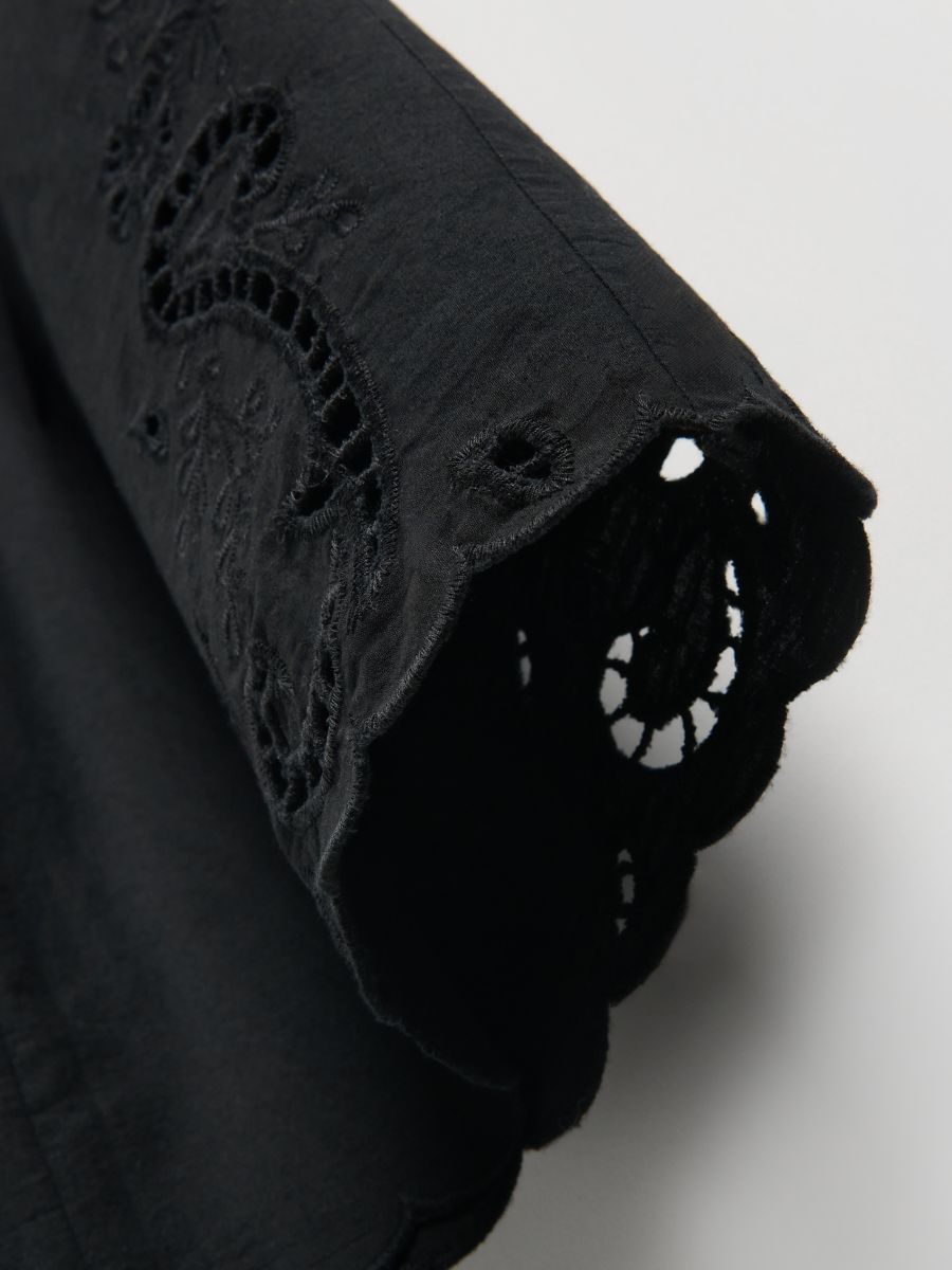 Pants with openwork trim - black - RESERVED - 6