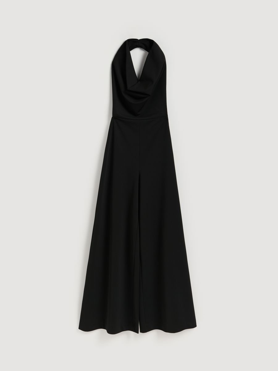 Комбінезон з широкими штанинами - чорний - RESERVED