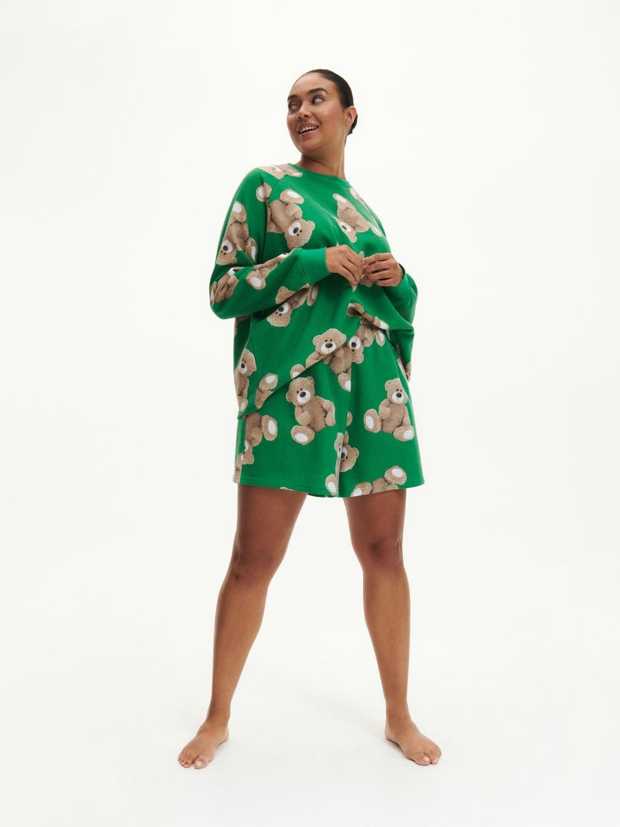 Two piece pyjama set with teddy bear pattern - green - RESERVED - 3
