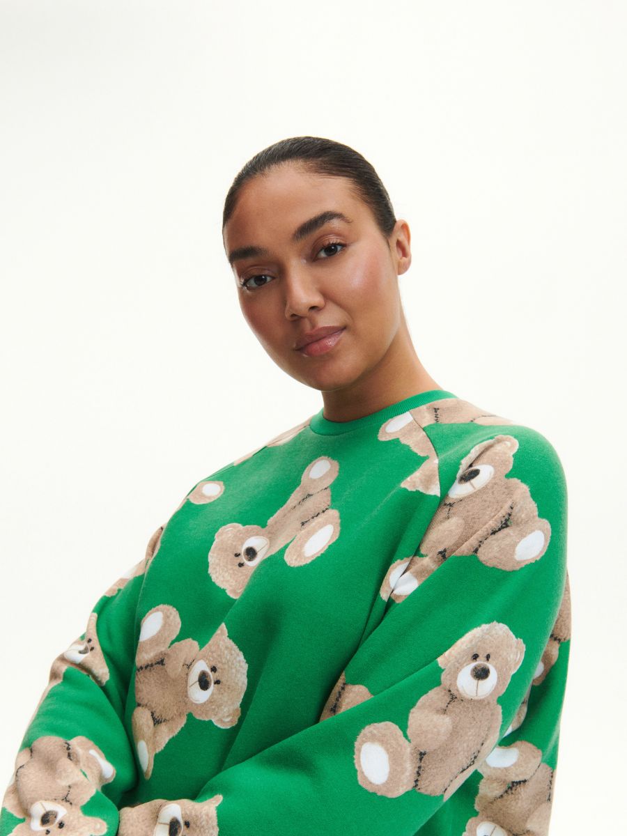 Two piece pyjama set with teddy bear pattern - green - RESERVED - 4